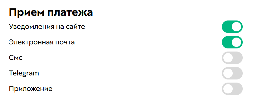 <p>
Каналы связи для получения уведомлений</p> <p>
Каналы связи для получения уведомлений</p>