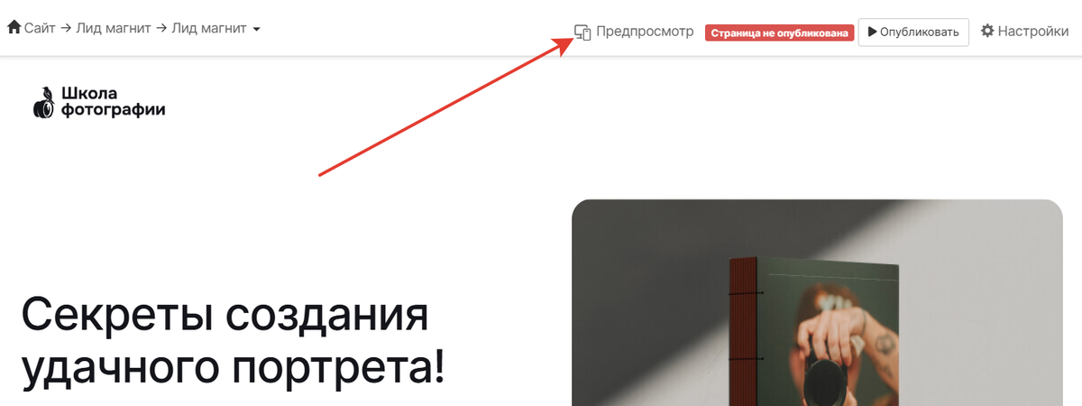 Предпросмотр страницы Предпросмотр страницы