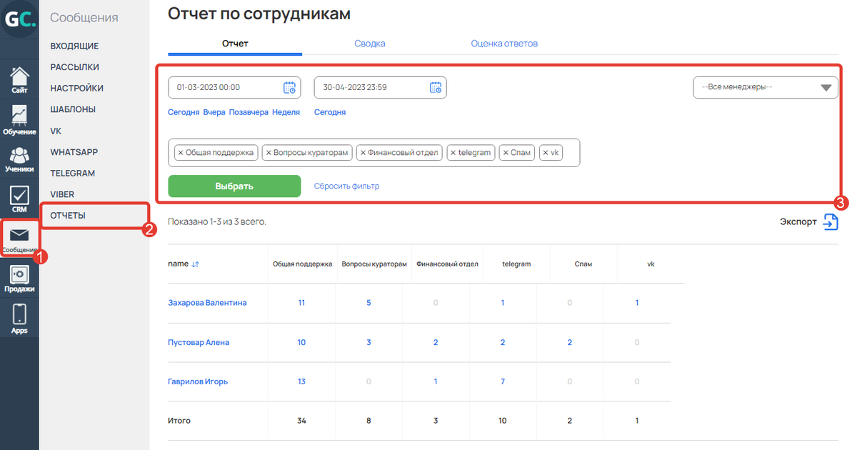 Как сформировать отчет со статистикой закрытых обращений Как сформировать отчет со статистикой закрытых обращений