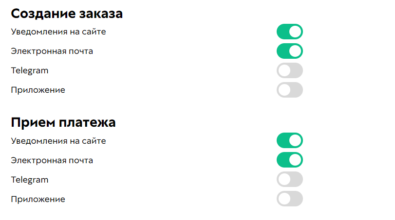 <p>
Настройки уведомлений</p> <p>
Настройки уведомлений</p>
