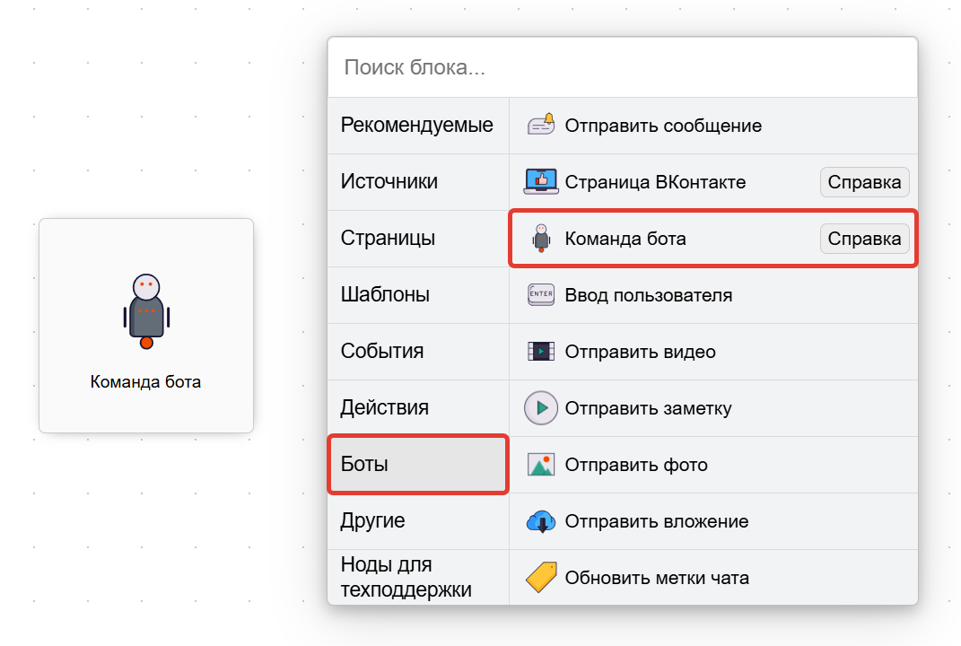 Команда бота Команда бота