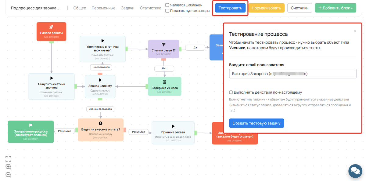 Тестирование процесса Тестирование процесса