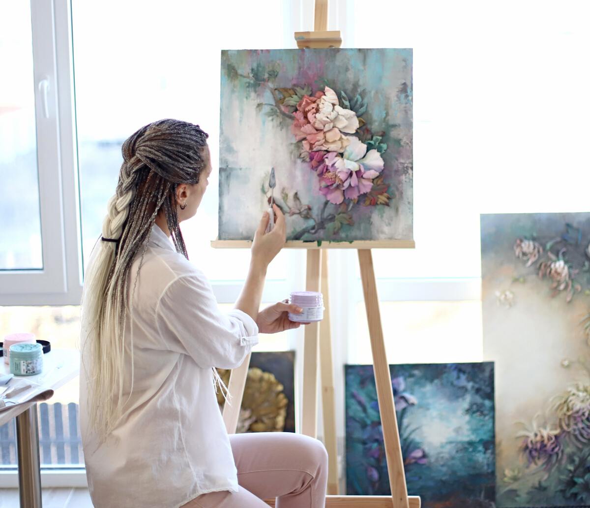 <p>Evgenia Ermilova in her studio</p> <p>Evgenia Ermilova in her studio</p>
