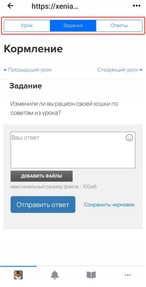 <p>
Вкладка «Задание» в неоптимизированном уроке </p> <p>
Вкладка «Задание» в неоптимизированном уроке </p>