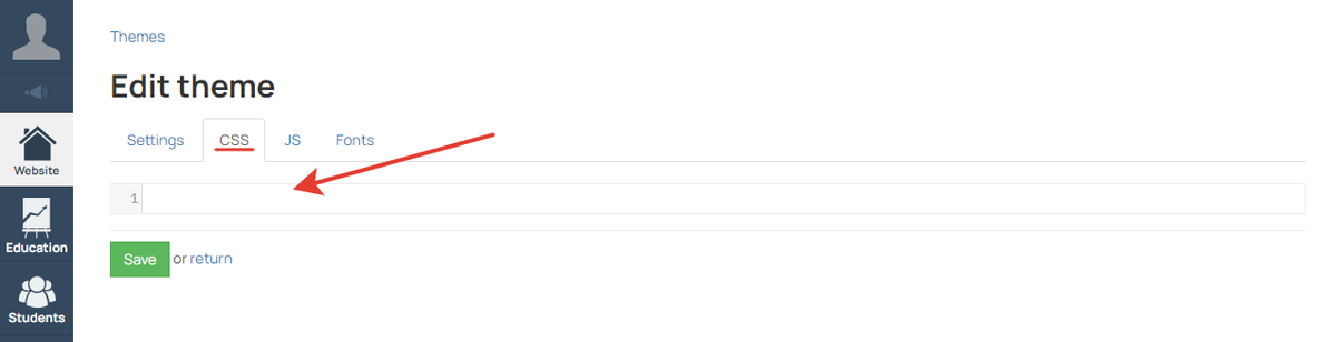 <p>Field for CSS-code</p> <p>Field for CSS-code</p>