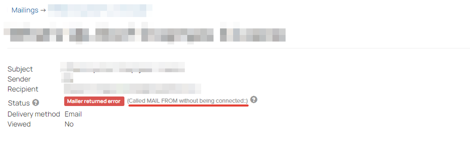 <p>
</p><h4>Called MAIL FROM without being connected error</h4>
<p>
</p><h4>Called MAIL FROM without being connected error</h4>