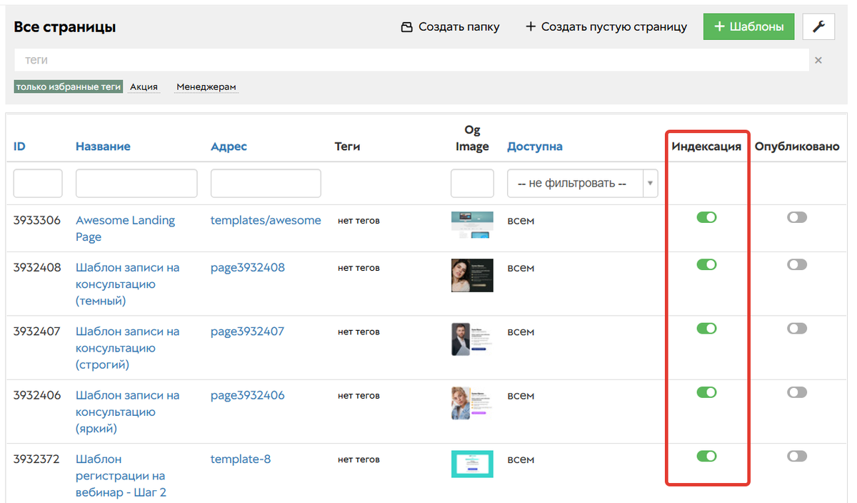 Индексация Индексация