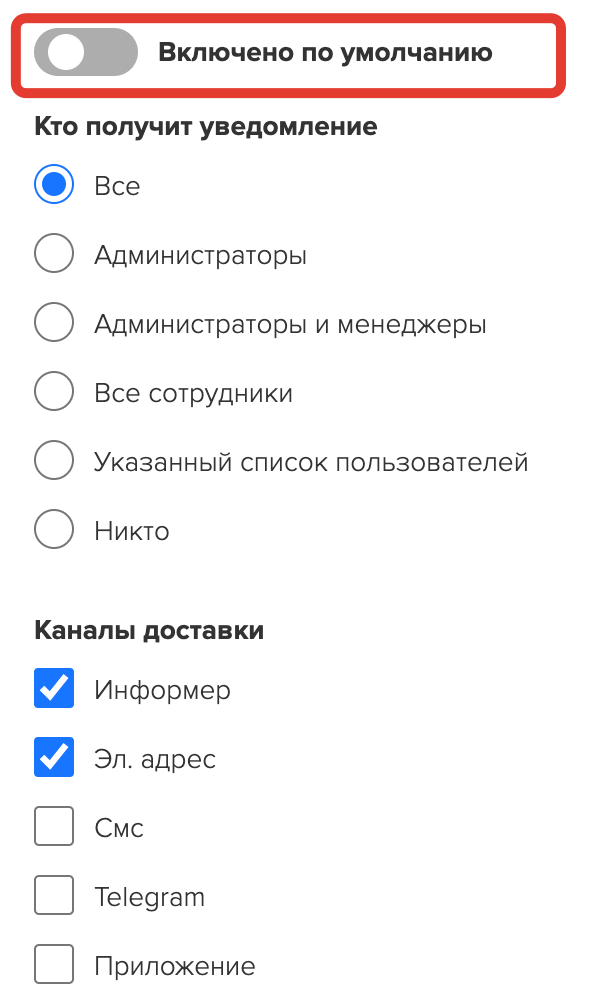 <p>
Отключение уведомления </p> <p>
Отключение уведомления </p>