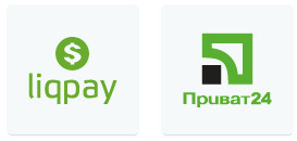 7) LiqPay <br> 8) Приват 24 7) LiqPay <br> 8) Приват 24