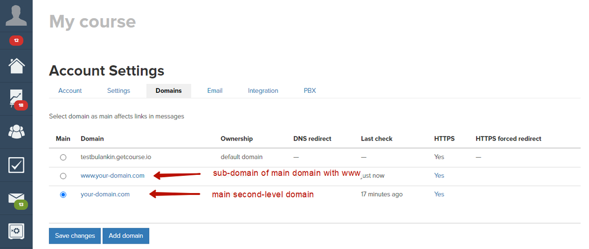 <p>An example of addition of sub-domain with “www” to the list of domains</p> <p>An example of addition of sub-domain with “www” to the list of domains</p>
