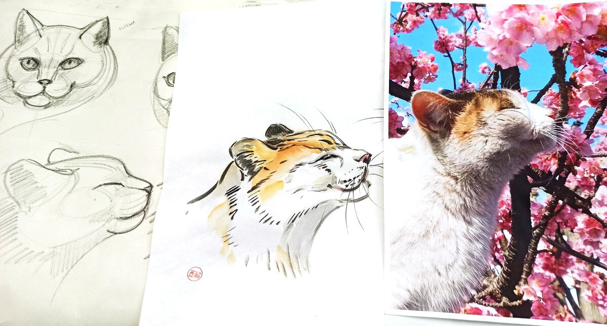 Кот суми-э Кот суми-э