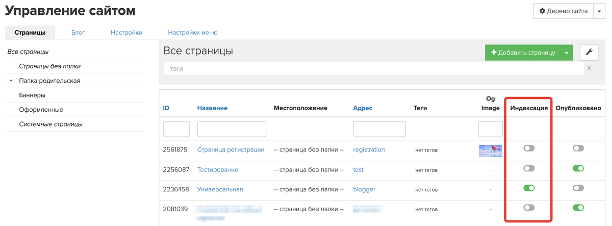 Индексация страницы Индексация страницы