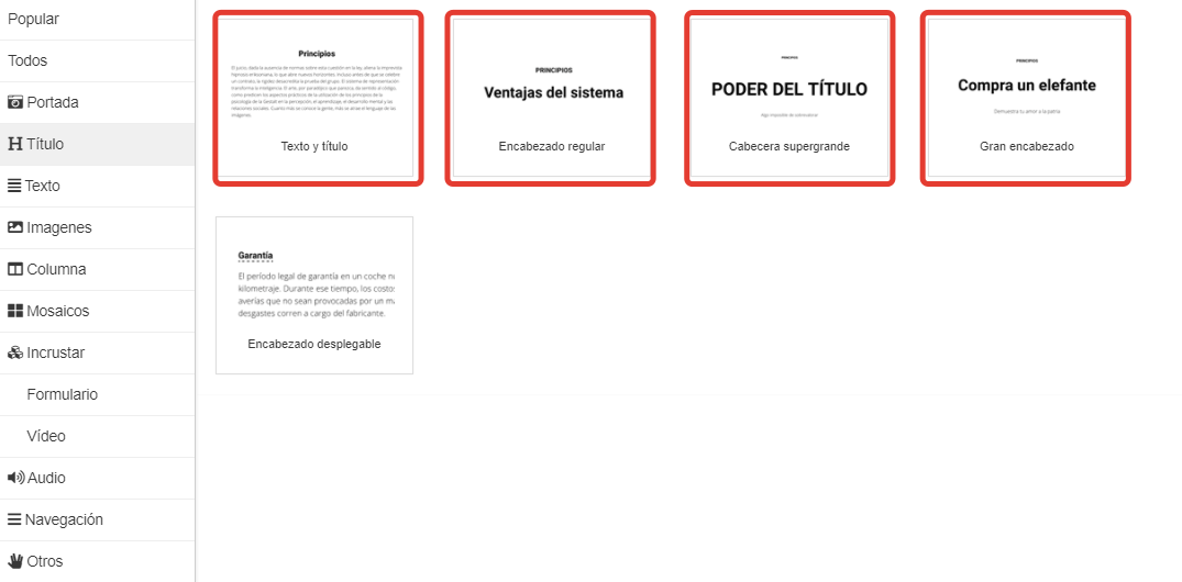 <p>Título </p> <p>Título </p>