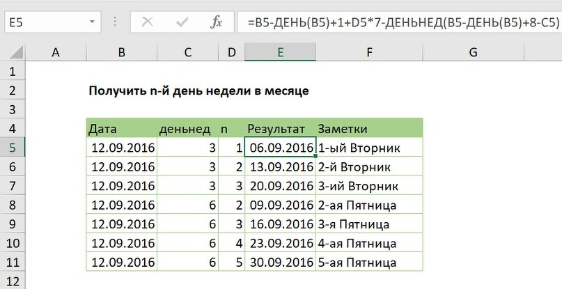 Дата от даты. Формула в экселе день рождения месяца. День недели формула в эксель. Дата день недели. Эксель формула ДЕНЬНЕД.