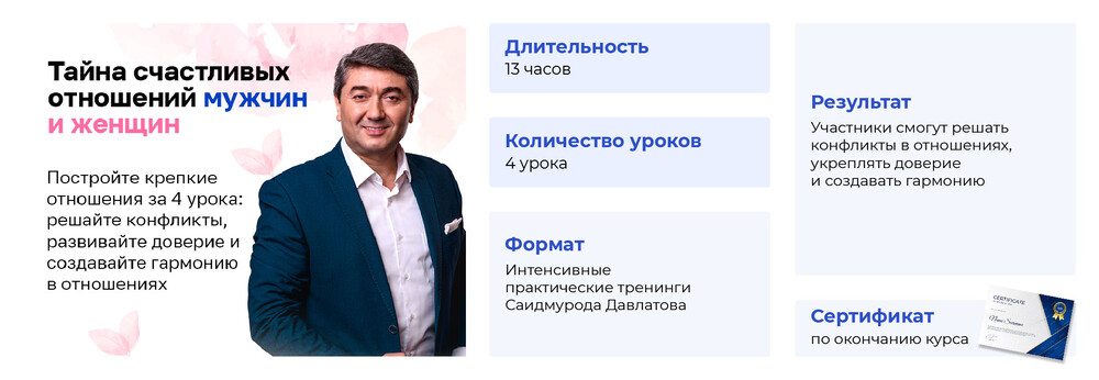 Пакет «Тайна счастливых отношений мужчин и женщин»