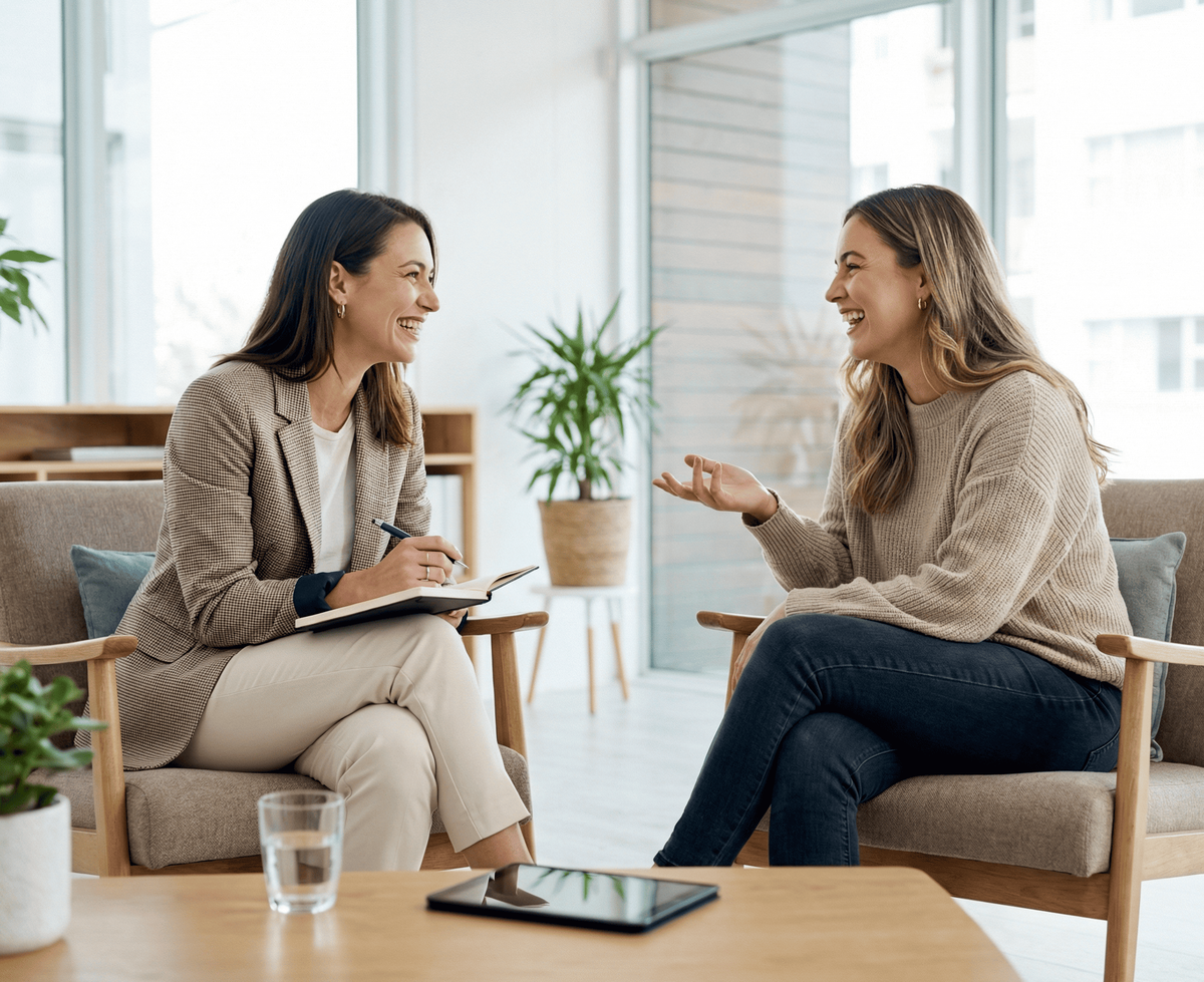 Велнес-коуч проводит коуч-сессию по вопросам образа жизни и баланса