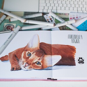 Как нарисовать кошку фломастерами для скетчинга
