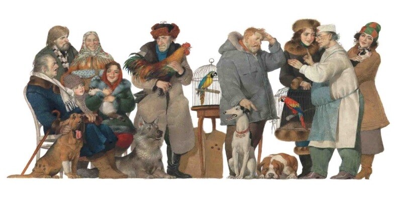 Иллюстрация к рассказу Г. Спирина «Марфа», художник Г. Спирин