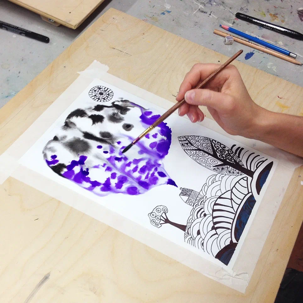 								<p><span>Выработаете свой </span></p><p><span>графический стиль</span></p>	