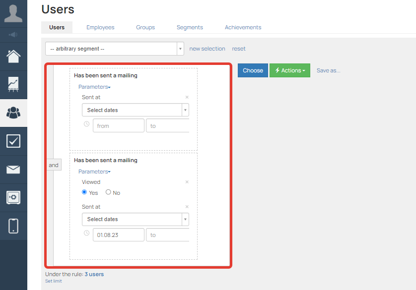 
		
		<p>
		
		</p><h4>Segment of users who do not read mailings</h4>				