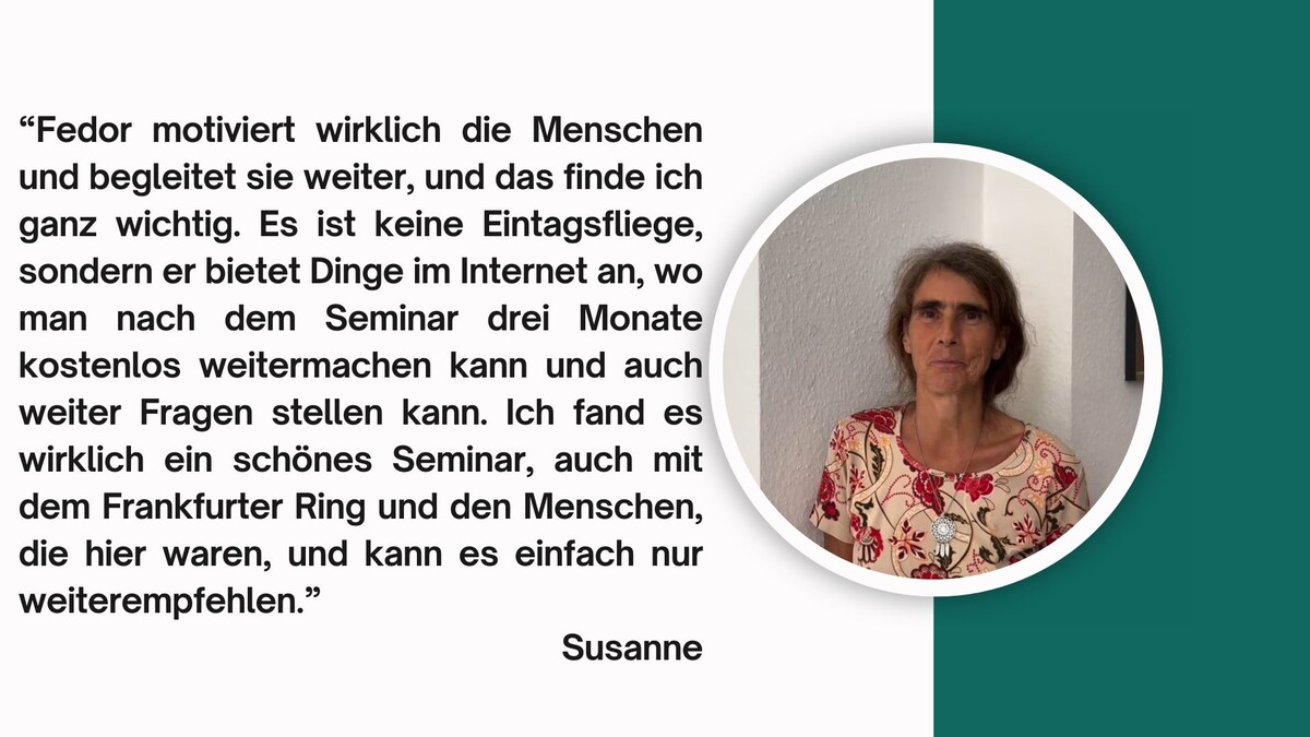 Schriftliche Rückmeldung einer Teilnehmerin