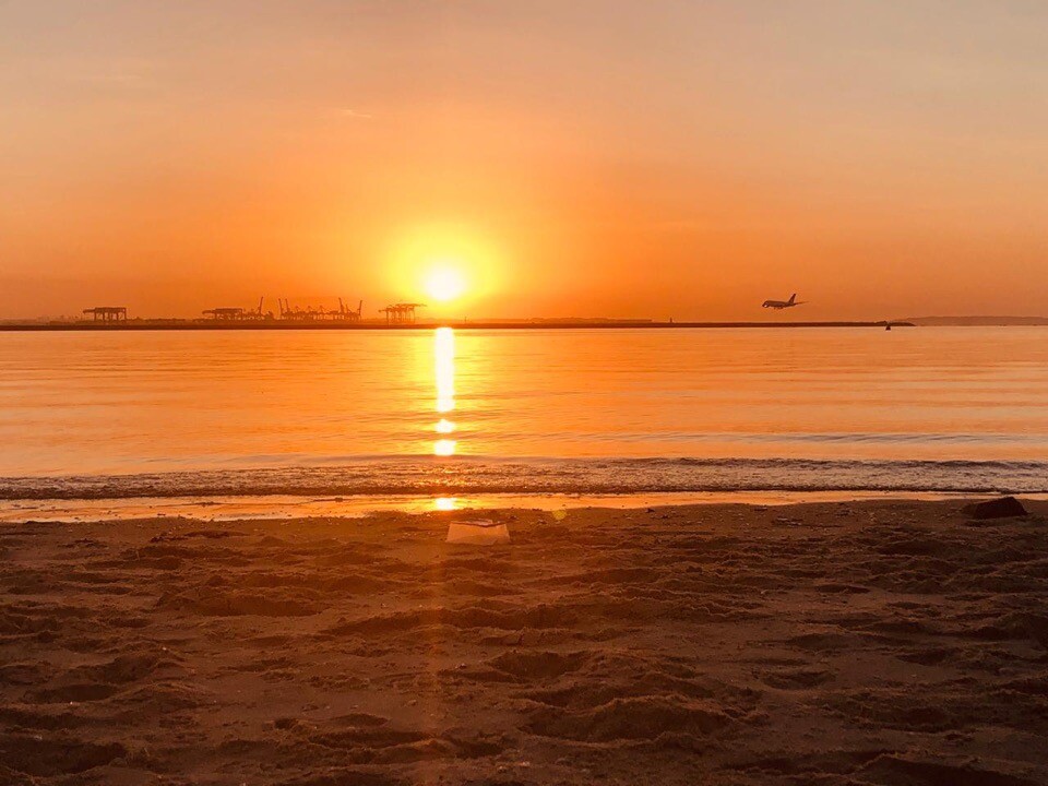 Закат с побережья в Австралии