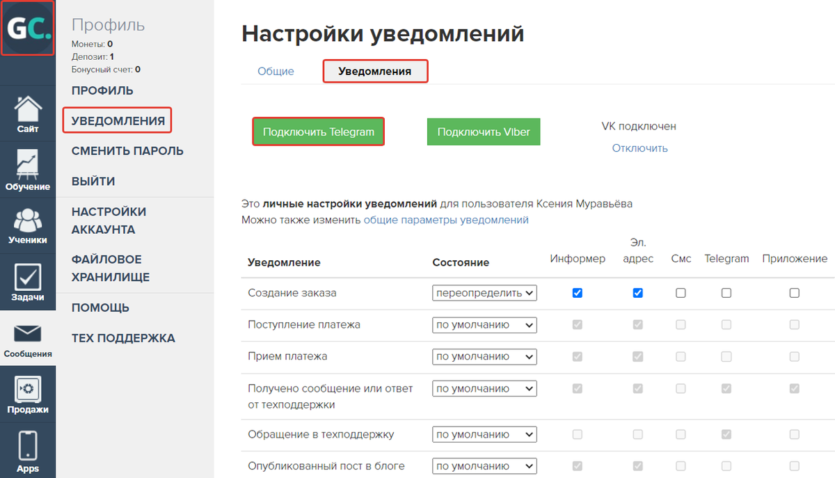 Как создать и подключить Телеграм-ботов. Блог GetCourse