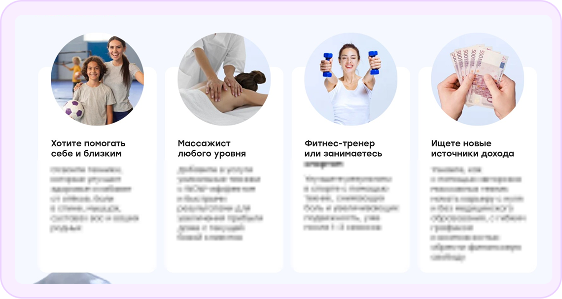 Описание ЦА воронки после изменений