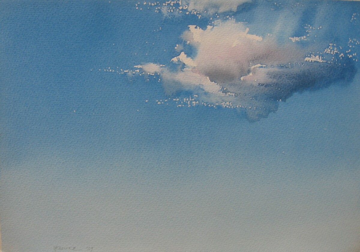 <p>
Акварель «Облака». Любимая работа по словам самого художника	</p>