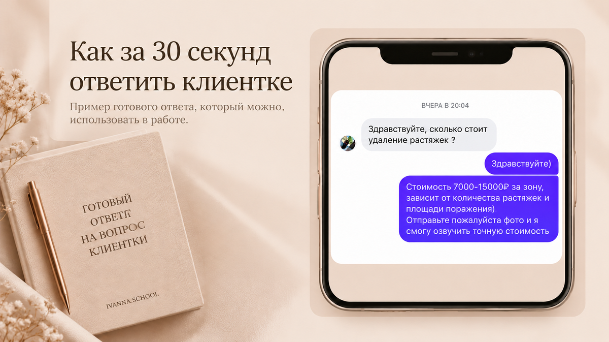 Как за 30 секунд ответить клиентке